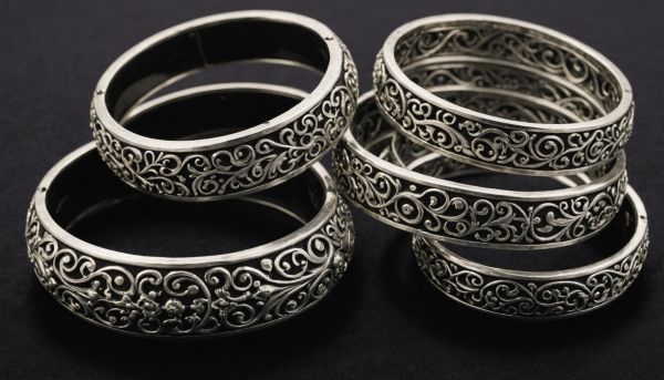 Les plus beaux bracelets en argent massif ciselé